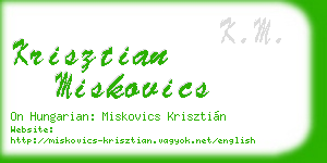 krisztian miskovics business card